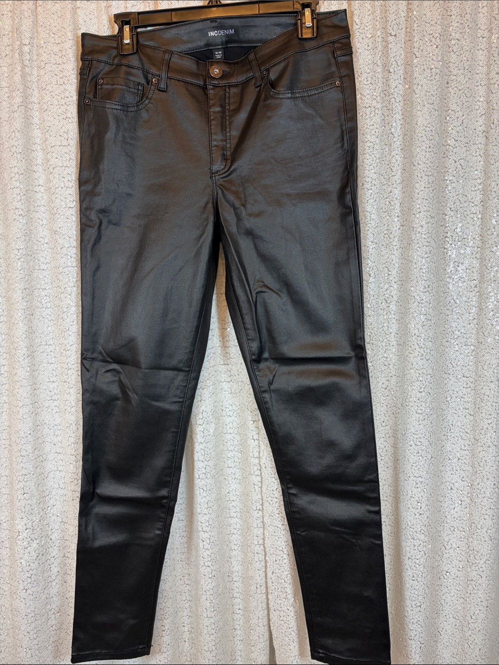 INC Denim Black Coated Skinny Jeans 10/30 - Picture 1 of 3